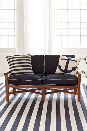 Trimaran Stripe Rug - Navy/Ivory -SOLD OUT