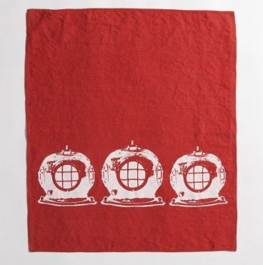 Diving Helmet - Linen Hand Towels