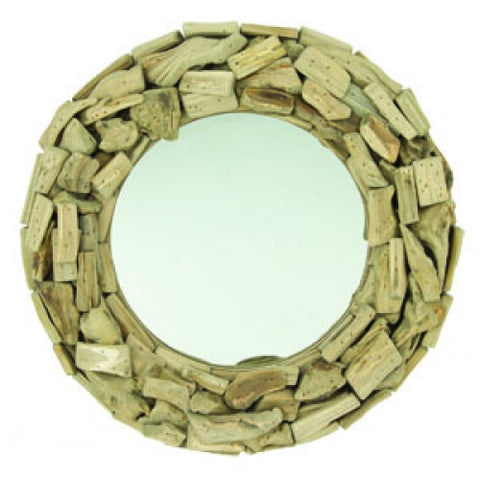 Round Driftwood Mirror