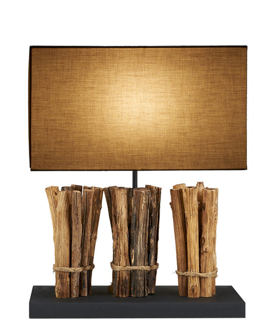 Tri Bundled Teak Sticks Lamp