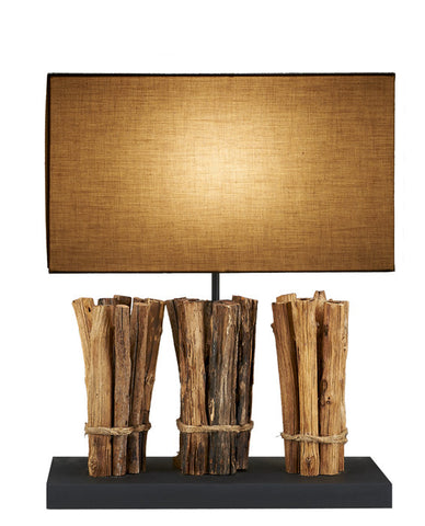 Tri Bundled Teak Sticks Lamp