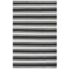 Lucky Indoor Outdoor Rug - Gray and White Stripe