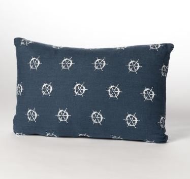 Ships Wheel Lumbar Pillow