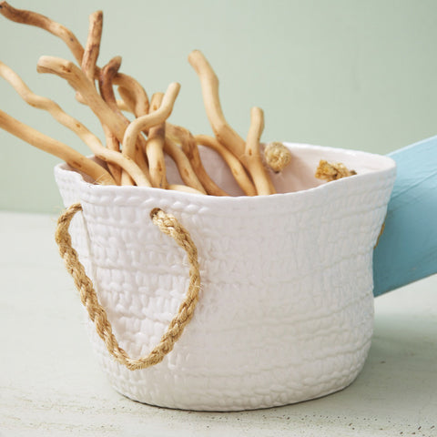 Rope Handles Ceramic Basket - SOLD OUT!